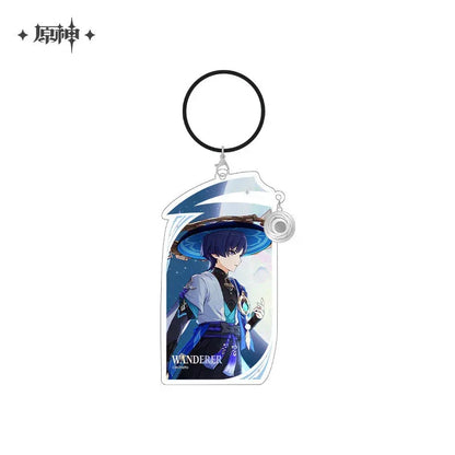 Genshin Impact A Traveler on Winter's Night Series Merch Keychain Wanderer ACG Go Anime www.acg-go.com Art Decor, Badge, Columbina, Genshin Impact, Il Dottore, Pendant & Keychain, Sandrone, Varka, Wanderer, Zibai