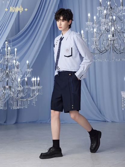 Furina Theme Impression Series Striped Casual Shirt