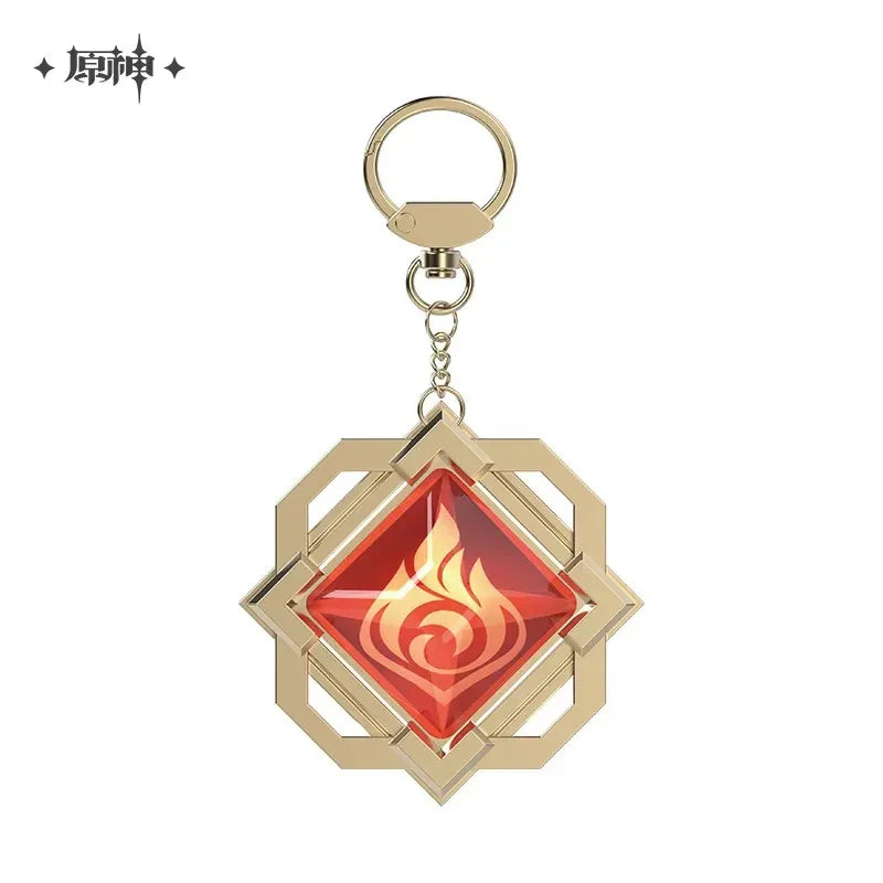 FES 2023 Series Vision Keychain Genshin Impact Liyue Pyro ACG Go Anime www.acg-go.com Anemo, Cryo, Dendro, ELectro, Geo, Hydro, Pendant & Keychain, Pyro, Vision