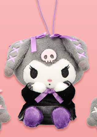 FuRyu Kuromi Droopy Ear Ribbon Mascot Plush Toy