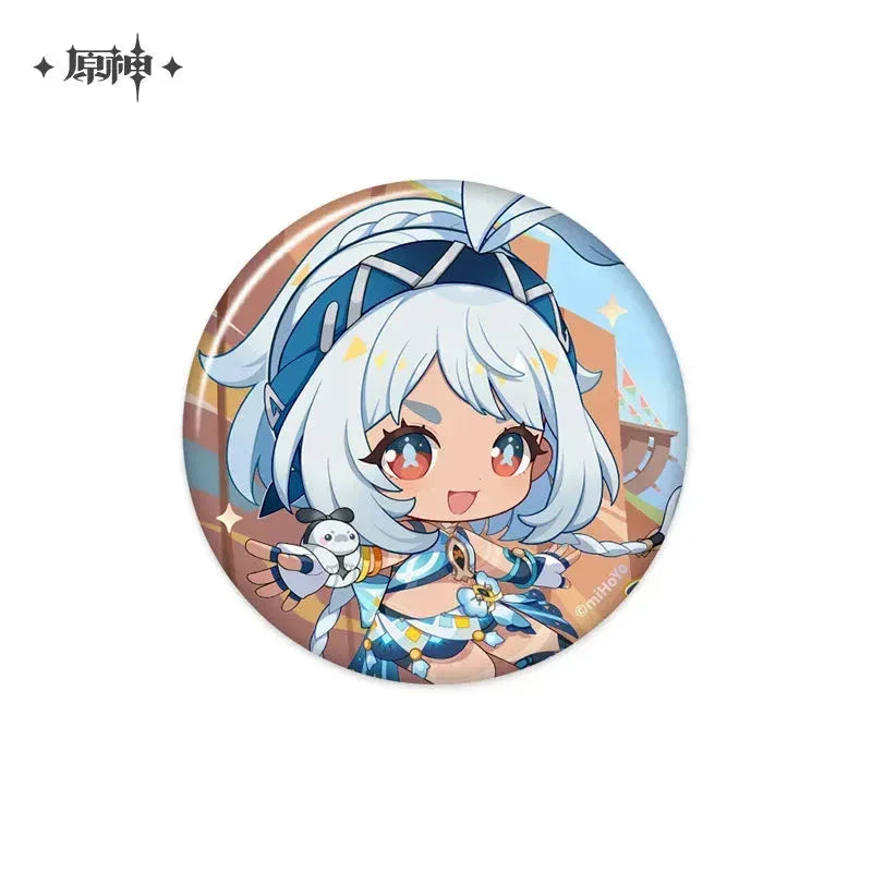 Genshin Impact Blaze to Natlan Series Chibi Merch Chibi Badge - Mualani ACG Go Anime www.acg-go.com Art Decor, Badge, Genshin Impact, Kachina, Kinich, Mualani, Natlan, Refrigerator Magnet, Stand