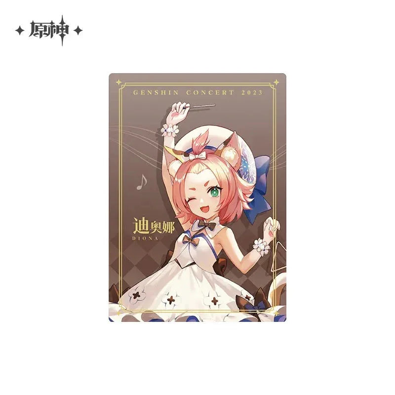 Concert 2023 Series Character Commemorative Card Genshin Impact Diona ACG Go Anime
