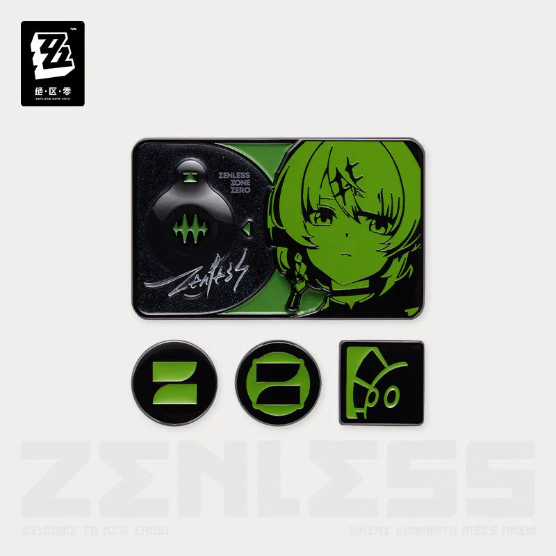 Sparkling Wonderland Series Metal Badge Set Zenless Zone Zero Anby Demara ACG Go Anime www.acg-go.com Bangboo, Pendant & Keychain, Zenless Zone Zero