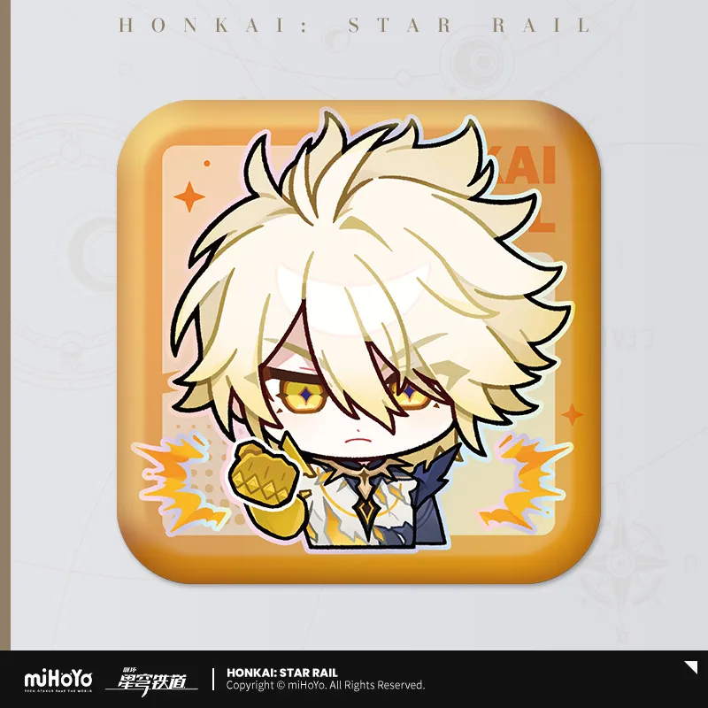 Pom-Pom Exhibition Series Square Tinplate Badge