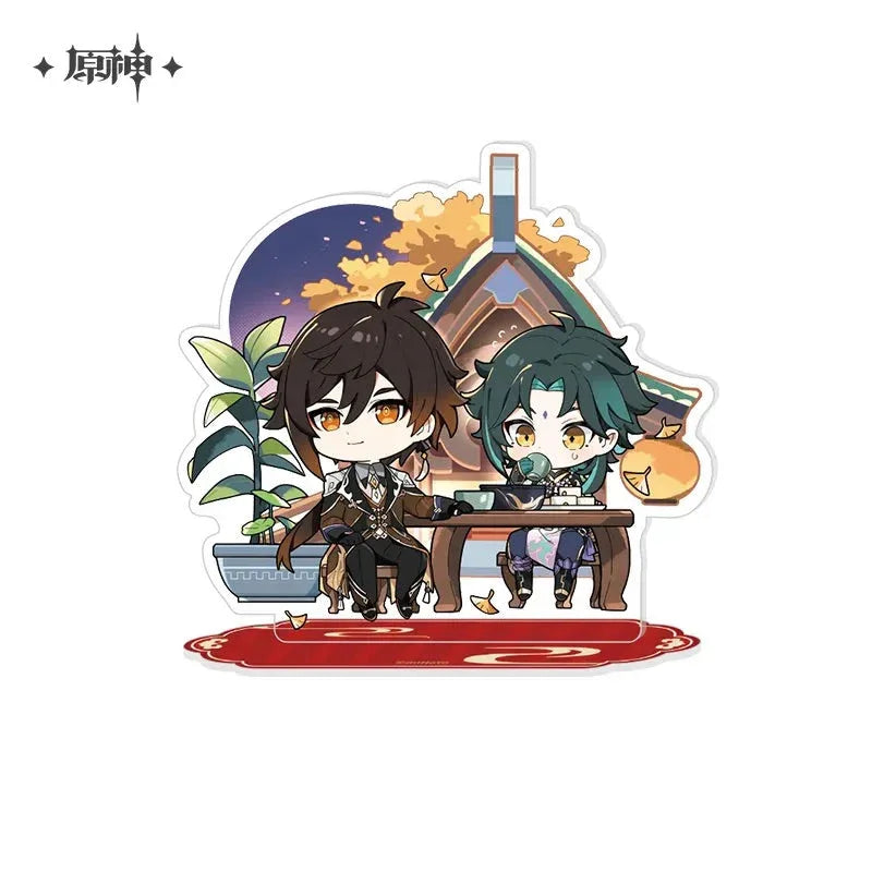 The Exquisite Night Chimes Series Chibi Character Merch Genshin Impact Standee - The Fifth Day Of The First Lunar Month ACG Go Anime www.acg-go.com Badge, Stand