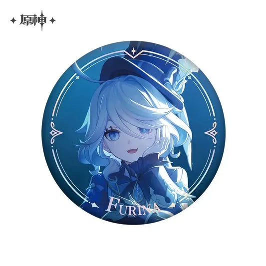 Genshin Impact Character PV Series Badge - Fontaine Furina ACG Go Anime www.acg-go.com Badge, Clorinde, Emilie, Furina, Lyney, Navia, Neuvillette, Sigewinne, Theme Artwork, Wriothesley