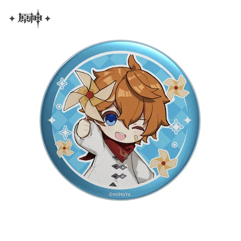 Genshin Impact Childhood’s Treasure Series Merch Badge / Tartaglia ACG Go Anime www.acg-go.com Badge, Diluc, Ganyu, Kaeya, Ningguang, Noelle, Pillow, Stand, Tartaglia, Theme Artwork