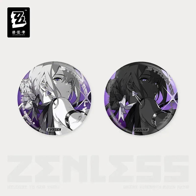 Zenless Zone Zero Cinema Series Reflective Badge Stars of Lyra Evelyn Chevalier ACG Go Anime www.acg-go.com Astra Yao, Badge, Evelyn Chevalier