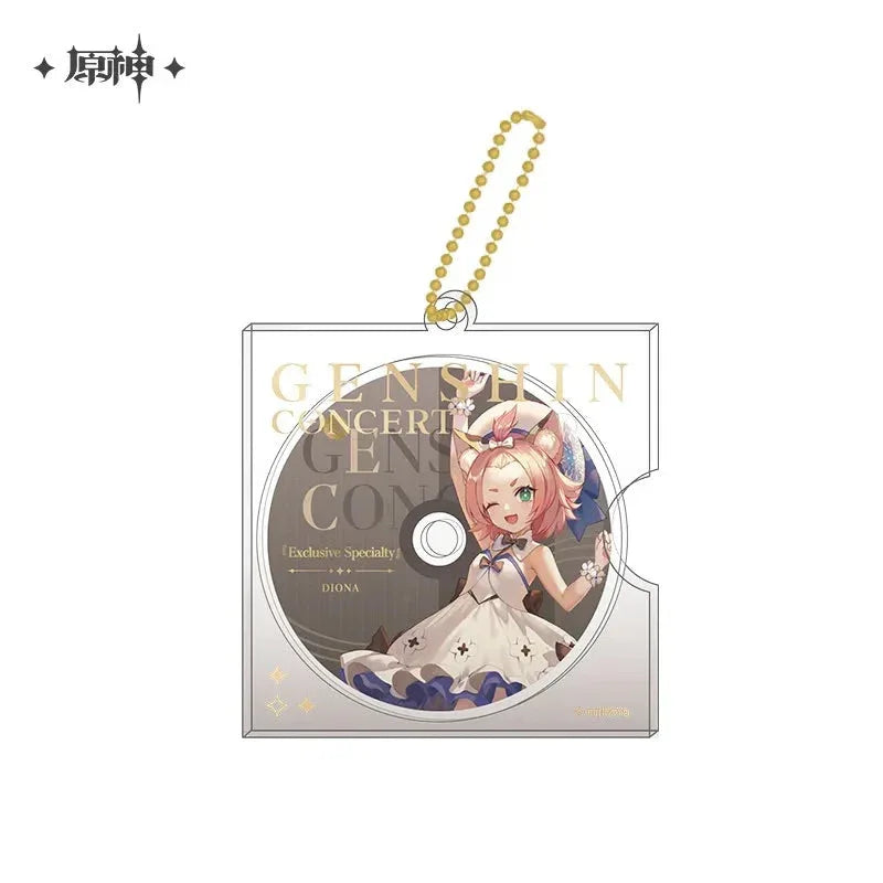 Concert 2023 Series Character CD Style Keychain Genshin Impact Diona ACG Go Anime www.acg-go.com Albedo, Diona, Eula, Ganyu, Pendant & Keychain, Tartaglia, Xiao, Zhongli