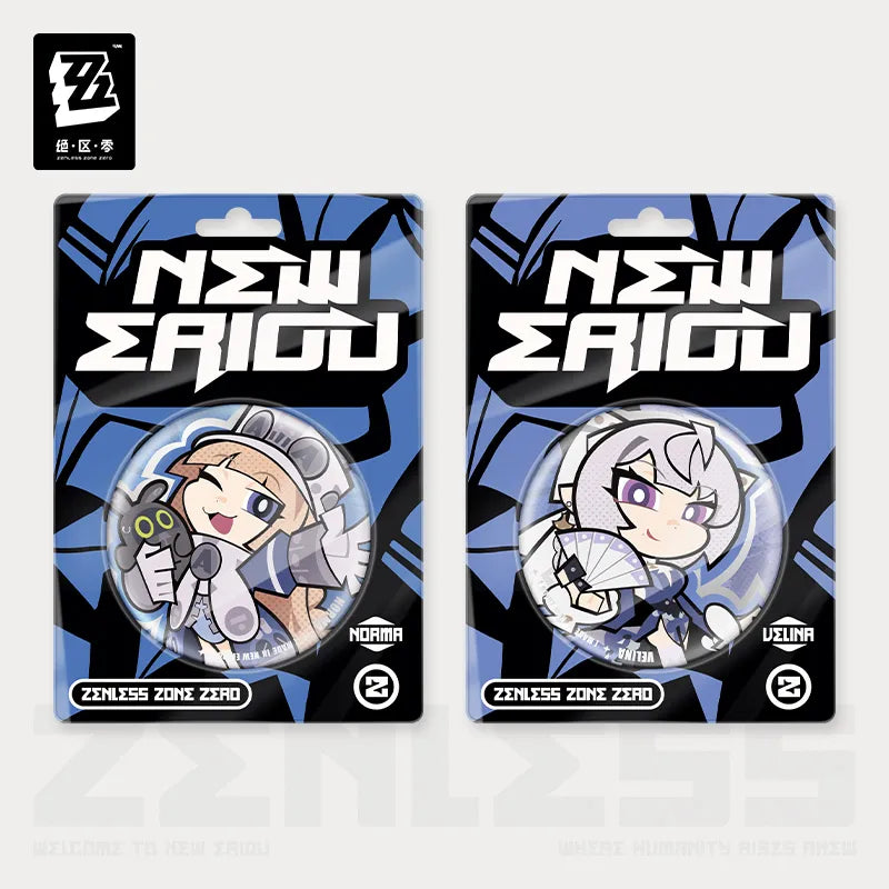 Zenless Zone Zero New Eridu Series External Strategy Department Chibi Tinplate Badge