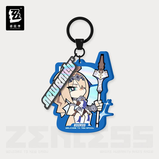 Zenless Zone Zero New Eridu Series Airspace Patrol Department (A.P.D.) Chibi Acrylic Keychain