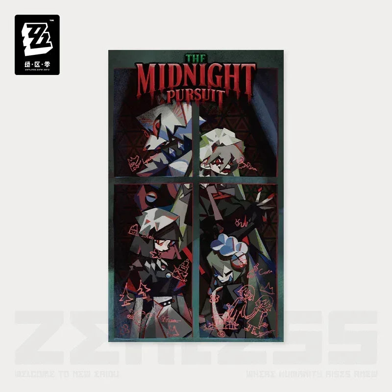 Zenless Zone Zero Random Play Video Tape Series Collectible Posters Vol.3 The Midnight Pursuit 2 ACG Go Anime www.acg-go.com Art Decor, Zenless Zone Zero