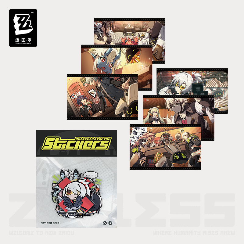 Zenless Zone Zero Emoji Stickers 16 Pcs & Postcards 6 Pcs (Not For Sale)