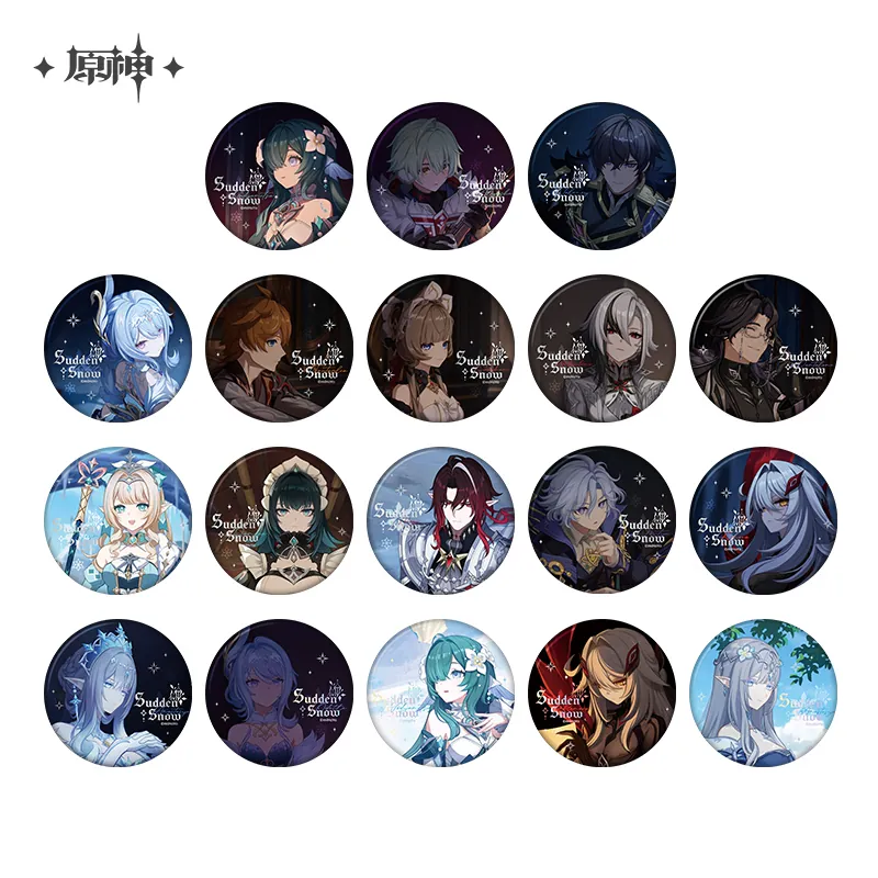Genshin Impact Sudden Snow Series Merch Badge Mystery Box