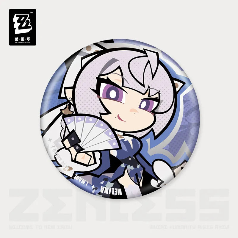 Zenless Zone Zero New Eridu Series External Strategy Department Chibi Tinplate Badge