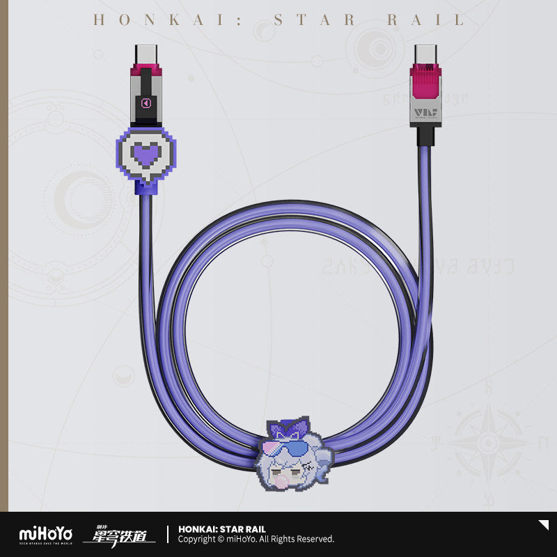 Honkai: Star Rail Silver Wolf Pixel Series 35W Fast Charging Adapter & Data Cable