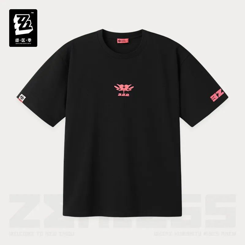 Zenless Zone Zero STUDIO Angels of Delusion Themed Contrast Print T-Shirt