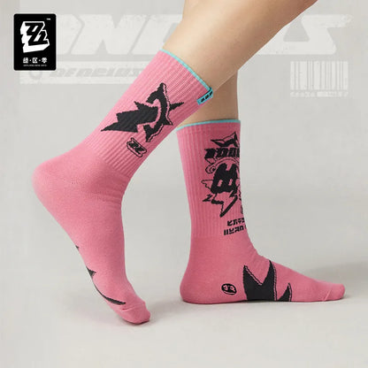 Zenless Zone Zero Angels of Delusion Themed Embroidered Socks Set (3 Pairs)