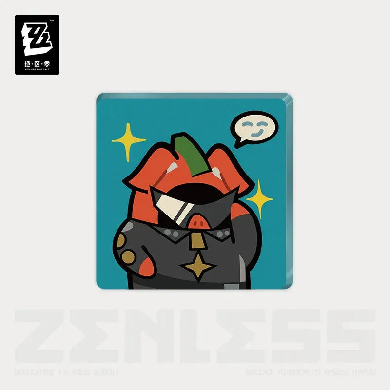 En-Nah Stroll Series Bangboo Acrylic Refrigerator Magnet Zenless Zone Zero Cool ACG Go Anime www.acg-go.com Agent Gulliver, Amillion, Avocaboo, Bagboo, Bangboo, Butler, Eous, LuckyBoo, Officer Cui, Red Moccus, Refrigerator Magnet, Safety, Sharkboo