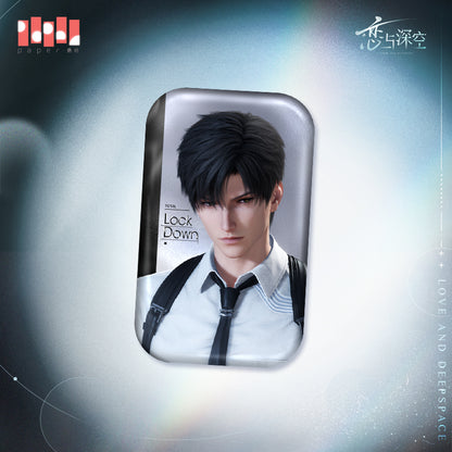 Heart In Shadow Series Square Tinplate Badge