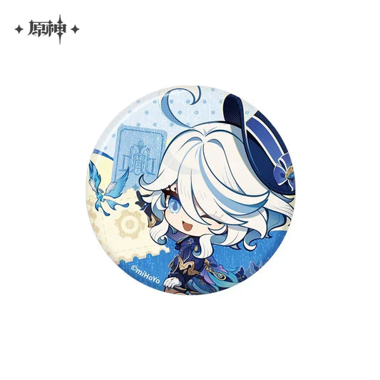 Genshin Impact Teyvat Theme Series Chibi Merch Badge - Furina ACG Go Anime www.acg-go.com Art Decor, Furina, Genshin Impact, Mavuika, Nahida, Raiden Shogun, Venti, Zhongli