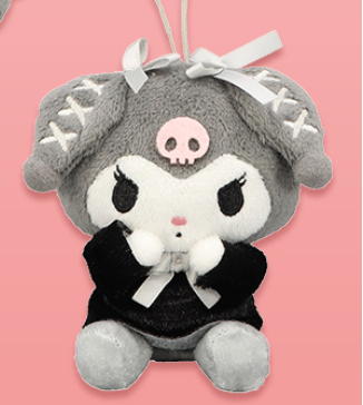 FuRyu Kuromi Droopy Ear Ribbon Mascot Plush Toy