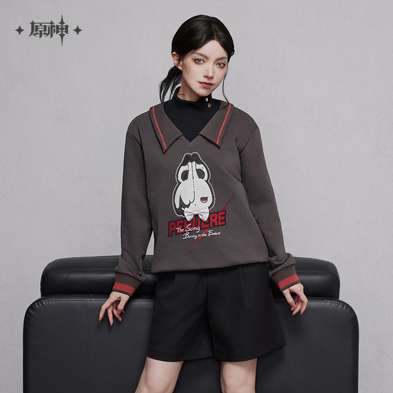 Arlecchino Theme Impression Series Faux Two-piece Hoodie