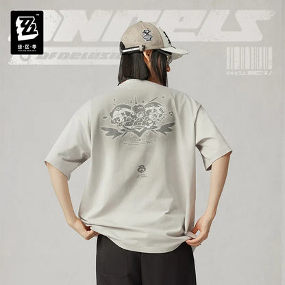 Zenless Zone Zero STUDIO Angels of Delusion Themed Contrast Print T-Shirt