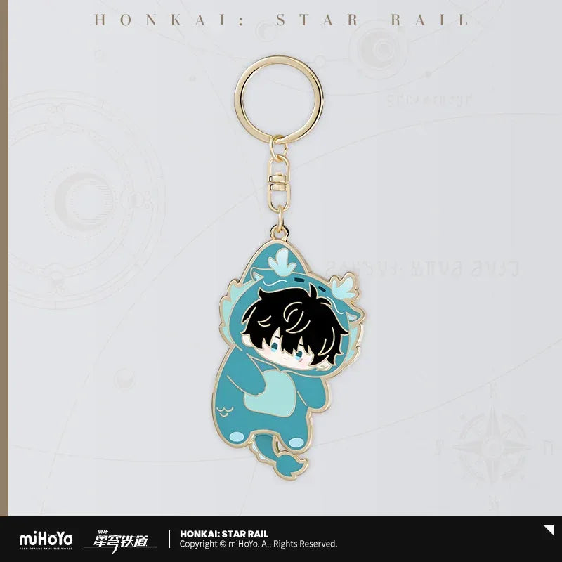 Honkai: Star Rail Boys Dormitory Series Chibi Metal Keychain Dan Heng ACG Go Anime www.acg-go.com Blade, Dan Heng, Jing Yuan, Pendant & Keychain, Sunday