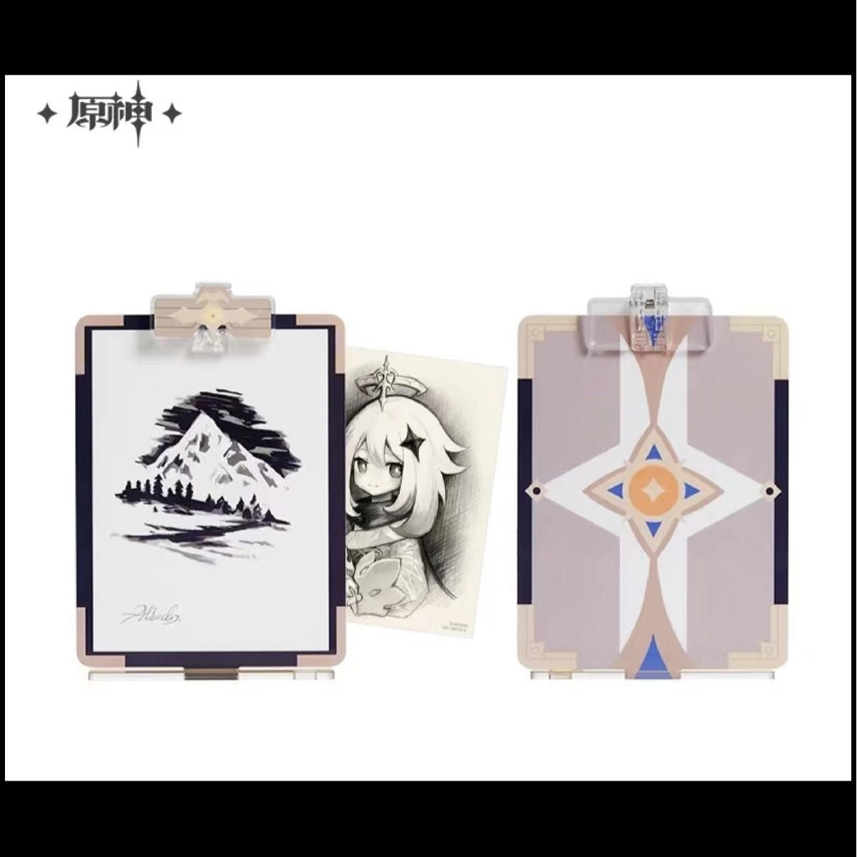 genshin impact albedo theme impression series paimon drawing acrylic standee not for sale ACG GO