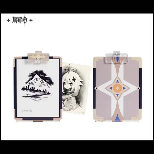 genshin impact albedo theme impression series paimon drawing acrylic standee not for sale ACG GO