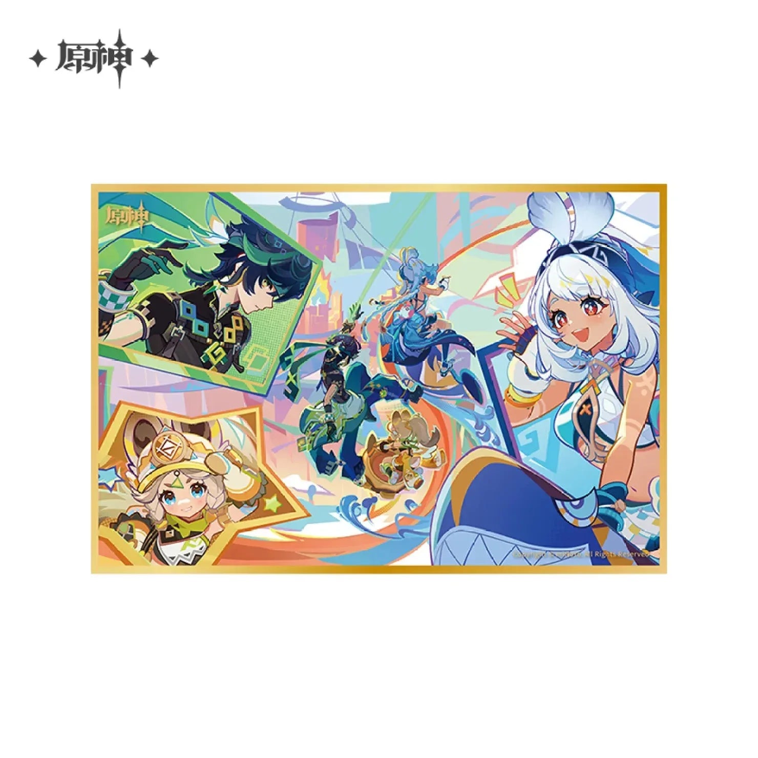 Floating World Under the Moonlight Series Acrylic Shikishi Card Board Genshin Impact Flowers Resplendent on the Sun-Scorched Sojourn ACG Go Anime www.acg-go.com Art Decor, Cardboard, Shikishi