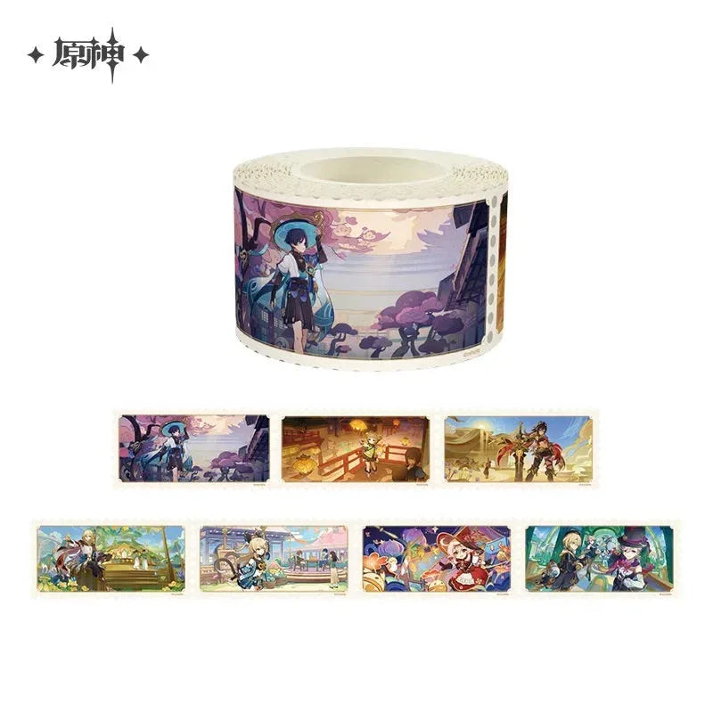 Floating World Under the Moonlight Series Washi Tape Genshin Impact B ACG Go Anime www.acg-go.com Art Decor, Washi Tape