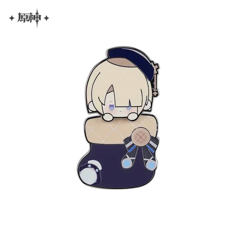 Genshin Impact House of the Hearth Winter Series Metal Badge Lyney ACG Go Anime www.acg-go.com Arlecchino, Badge, Freminet, Lynette, Lyney, Tartaglia