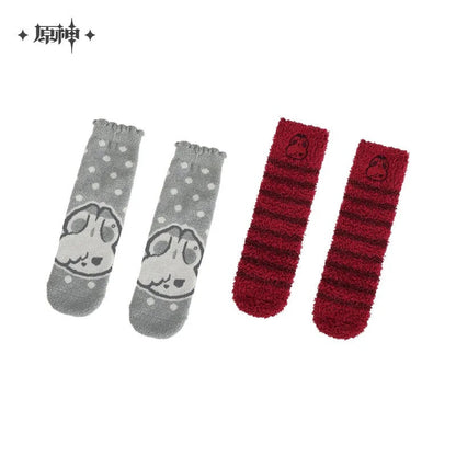 genshin impact house of the hearth winter series plush house socks 2 pairs ACG GO