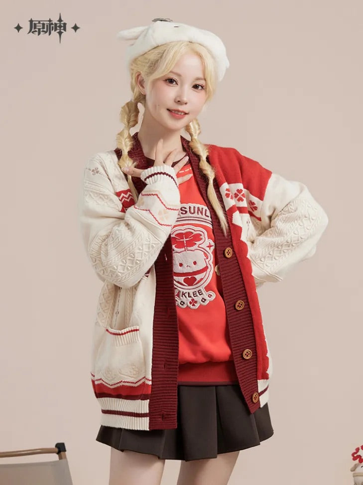 genshin impact klee theme impression series knit cardigan ACG GO