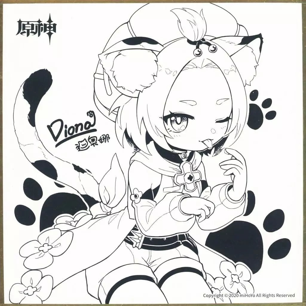 genshin impact limited shikishi card board diona ver not for sale ACG GO