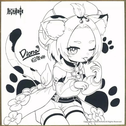 Limited Shikishi Card Board Diona Ver. Genshin Impact (Not For Sale) Diona ACG Go Anime www.acg-go.com Art Decor, Cardboard, Diona, Genshin Impact
