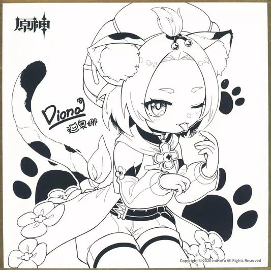 genshin impact limited shikishi card board diona ver not for sale ACG GO