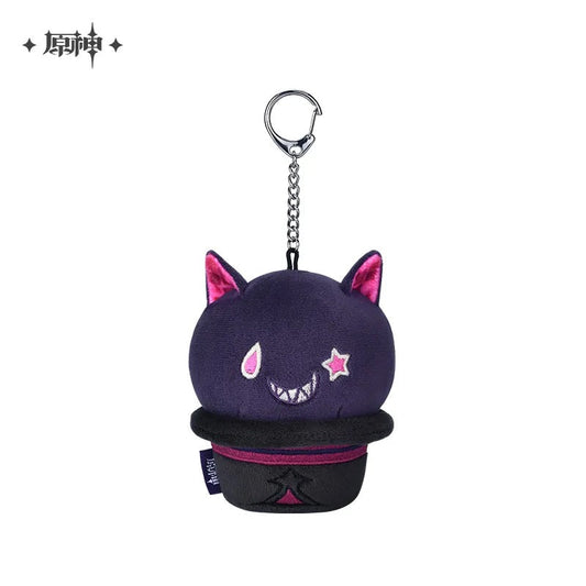 genshin impact magic show series lyney weird smile fun toys hat hat cat slow rebound plush keychain ACG GO
