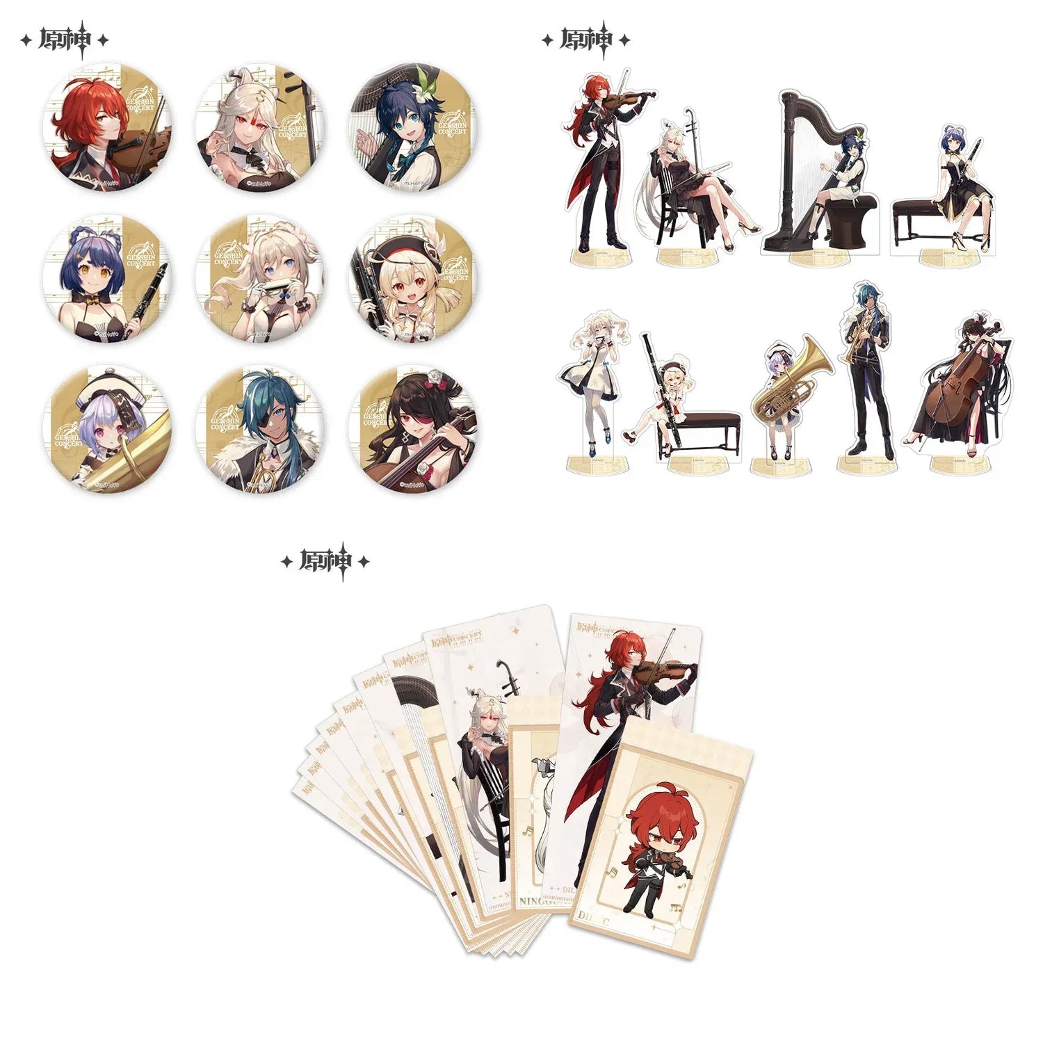 Melodies of an Endless Journey Character Series Merch Badge / Diluc ACG Go Anime www.acg-go.com Badge, Barbara, Beidou, Diluc, Kaeya, Klee, Ningguang, Qiqi, Theme Artwork, Venti, Xiangling