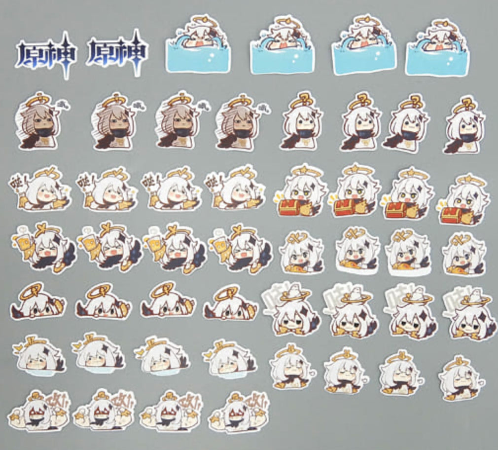 genshin impact paimon sticker set 12 pcs not for sale ACG GO