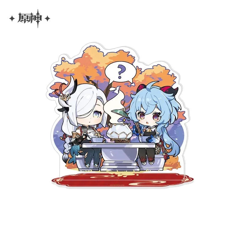 The Exquisite Night Chimes Series Chibi Character Merch Genshin Impact Mini Badge - A ACG Go Anime www.acg-go.com Badge, Stand