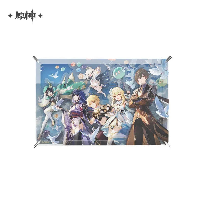 Theme Series Puzzle Acrylic Collection Painting Genshin Impact 1st Anniversary ACG Go Anime www.acg-go.com Art Decor, Event Artwork, Nahida, Venti, Zhongli