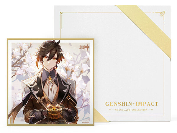 genshin impact zhongli chocolate collection shikishi card board not for sale ACG GO