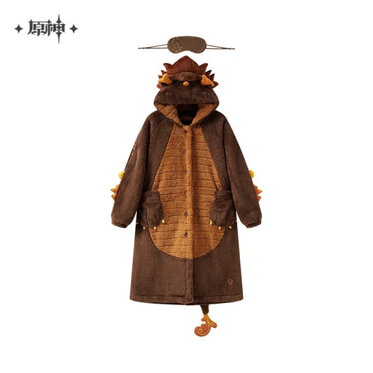 genshin impact zhongli theme impression series exuvia plush home robe including eye mask ACG GO