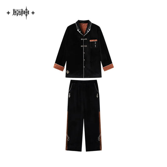 genshin impact zhongli theme impression series velvet pajama set ACG GO