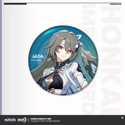 Portrait Series Tinplate Badge Vol.2 Honkai Impact 3rd Vita ACG Go Anime www.acg-go.com Badge, Coralie, Dream Seeker, Helia, Honkai Impact 3rd, Lantern, Senadina, Songque, Thelema