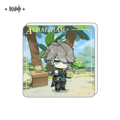 Happy Birthday Series Acrylic Refrigerator Magnet Genshin Impact Alhaitham ACG Go Anime