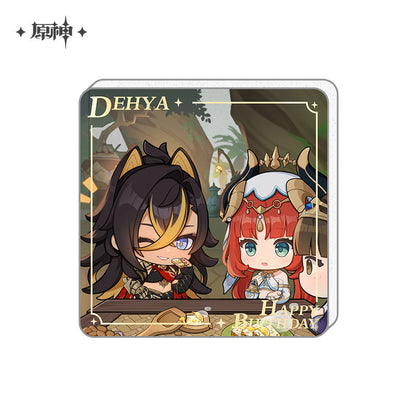 Happy Birthday Series Acrylic Refrigerator Magnet Genshin Impact Dehya ACG Go Anime